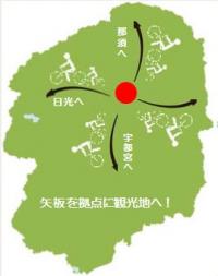 サイクリングをイメージした地図
