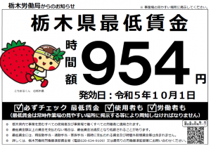 栃木県最低賃金