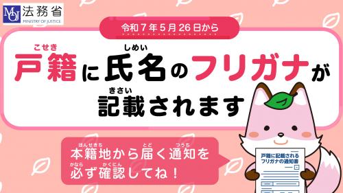 戸籍制度マスコットキャラクター「コセキツネ」