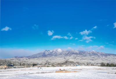 雪原の朝、高原山