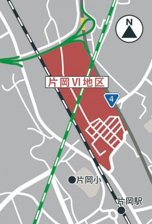 片岡6地区実施区域図