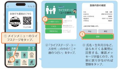 二十歳のつどい登録手順