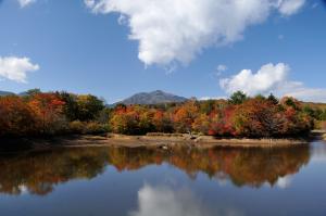 八方湖の秋の写真