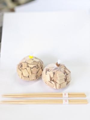 ひのき六角箸 ひのきチップボール