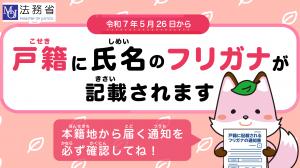 戸籍制度マスコットキャラクター「コセキツネ」